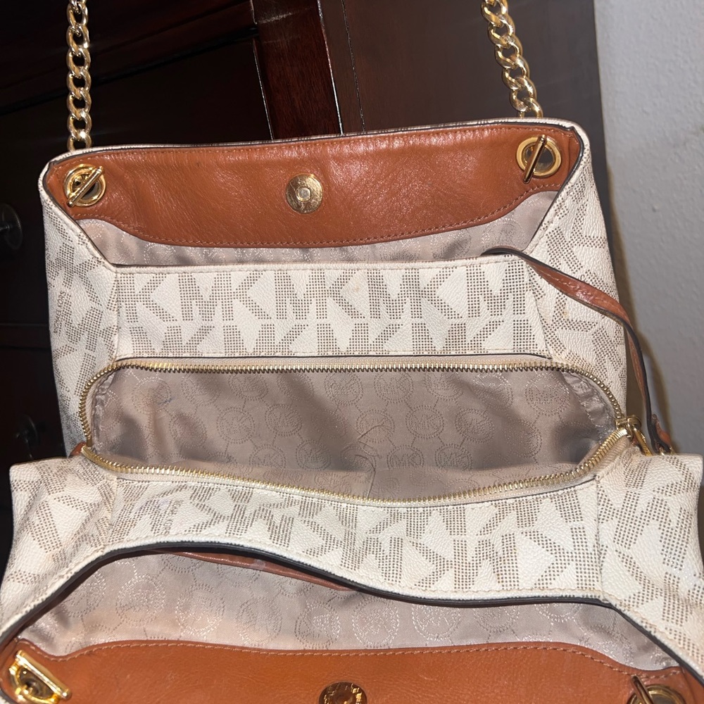 Large Michael kors tan and gold bag bought in 1989. Vintage.